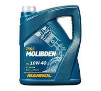 Mannol Molibden SAE 10W-40 L'Huile De Moteur Api Sn, VW 501.01, 5 Litre