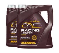 Mannol Racing + Première 10W-60 Huile , Acea A3/B4, Api Sn / CH-4, 2x4 Litre