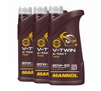 Mannol V-Twin SAE 20W-50 pour Harley Davidson Huile de Moto,Jaso Ma / MA2,3x1 L
