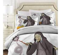 Mannwarehouse Witch Bedding Parure de lit 3 pièces avec housse de couette et 2 taies d'oreiller en microfibre brossée - King size 264,2 x 228,6 cm