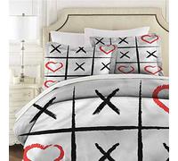 Mannwarehouse Xo Parure de lit 3 pièces avec housse de couette et 2 taies d'oreiller pour lit king size 264,2 x 228,6 cm