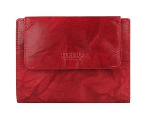 mano Donna Aurona Porte-monnaie en cuir RFID 14 cm rouge