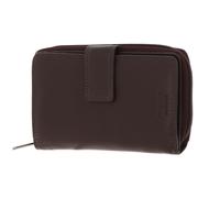 mano Donna Giulia Wallet with Long Zip Darkbrown