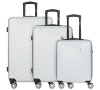 mano Ensemble de bagages 'Don Carlo' noir / argent, Taille One Size