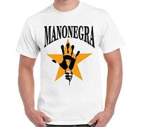 Mano Negra Manu Chao T-Shirt Graphic Printed Top Tee for Men White XL