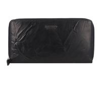 mano Donna Aurona Porte-monnaie RFID en cuir 19 cm noir