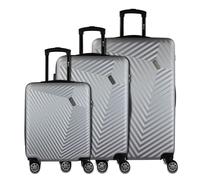 mano Ensemble de bagages 'Don Carlo' noir / argent, Taille One Size