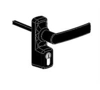 Manoeuvre extérieur Oltre avec cylindre FAPIM - noir 9005 - 8568A/37