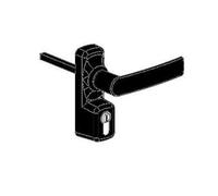 Manoeuvre extérieur Oltre avec cylindre FAPIM - noir 9005 - 8568A/37