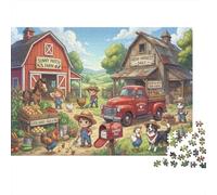 Manoir de la Ferme ensoleillée Puzzle en Bois 1000 Pièces Adultes Et Enfants, Déco Murale,Dès 14 Ans,Premium,Bois,Casse-tête,Défi,Jeu Éducatif,Anti-Stress,Détente (75x50cm)