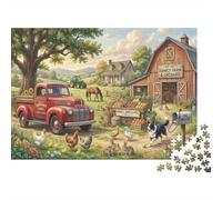 Manoir de la Ferme ensoleillée Puzzle en Bois 1000 Pièces Adultes Et Enfants,Déco Murale,Jeu Éducatif,Casse-tête,Premium,Bois,Dès 14 Ans,Anti-Stress,Détente,Défi,Cadeau (75x50cm)