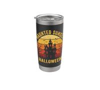 Manoir hanté d'Halloween Gobelet isotherme en acier inoxydable double paroi
