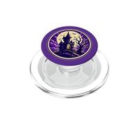 Manoir hanté, Halloween, Pleine Lune, Maison effrayante PopSockets PopGrip pour MagSafe