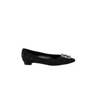 Manolo Blahnik - Ballerines Plates Hangisi - Femme - Chaussures - Noir - Taille: 40 EU