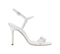 Manolo Blahnik - Cigaura 105 Stiletto Sandales - Femme - Chaussures - Blanc - Taille: 38 EU