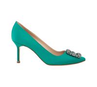 Manolo Blahnik - Hangisi Pins 7 Cm - Femme - Chaussures - Vert - Taille: 36 EU
