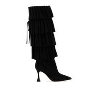 Manolo Blahnik - Miralone 90 Bottes Hautes - Femme - Chaussures - Noir - Taille: 40 EU