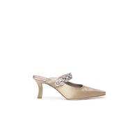 Manolo Blahnik - Mule à Talon - Femme - Chaussures - Beige - Taille: 38 EU