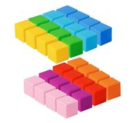 Manolyee Blocs Magnétiques pour | 32 Pièces Jeu Éducatif STEM Coloré - Cubes Magnétiques Empilables,pour Garçons et Filles École Vacances Voyage Maison Anniversaire Salle de Classe et