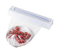 Manolyee Dérouleur de Film Alimentaire - Dispenseur De Papier Aluminium - avec Autocollant sans Trace Et Organisateur À Ventouse Adhésif pour Conservation Alimentaire Et Organisation De Cuisine