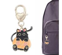 Manolyee Porte-clés chaton dessin animé | Chat porte-clés voiture porte-clés pendentif breloque pour sac | Porte-clés en métal pour voiture, sac, boîte à écouteurs, décoration drôle de sac à dos