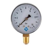 Manomètre 1/4 pouce 0-10 bar Manomètre de pression d'air comprimé Air Eau Huile Gaz Mesure Testeur de pression hydraulique