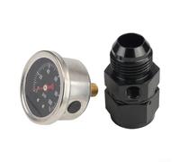 Manomètre - 100 psi, régulateur en acier inoxydable, adaptateur AN4 AN6 AN8 AN10 AN12, /8 pour raccord de port femelle NPT, pression de conduite d'essence pour, pour automobile (AN12)