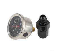 Manomètre - 100 psi, régulateur en acier inoxydable, adaptateur AN4 AN6 AN8 AN10 AN12, /8 pour raccord de port femelle NPT, pression de conduite d'essence pour, pour automobile (AN6)