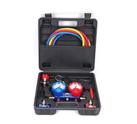 Manomètre 2 voies avec tuyau de 1,5 m, 1 extracteur de valve pour réfrigérant