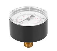 Manomètre 50 Mm, Cadran 1/4 BSPT, Connexion Arrière pour Air, Eau, Gaz, Manomètre 50 Mm (0-15psi 0-1bar)