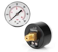 Manomètre 50 Mm, Cadran 1/4 BSPT, Connexion Arrière pour Air, Eau, Huile, Gaz, Manomètre 50 Mm (0-300psi 0-20bar)