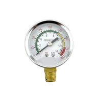 Manomètre à cadran de 2 pouces, montage latéral, 1/4 pouce NPT - 0 à 200 PSI