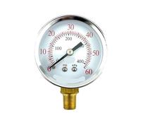 Manomètre à cadran de 2 pouces, montage latéral, 1/8 pouce NPT - 0 à 60 PSI