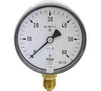 manometre a capsule KP 63.2 1/4" rad., DN8 0-40 mbars