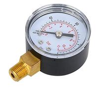 Manomètre à Connexion Inférieure Métallique Fiable pour Air, et Eau, Montage 1/8 BSPT 0-300psi 0-20bar pour la Mécanique (0-160psi,0-11bar)
