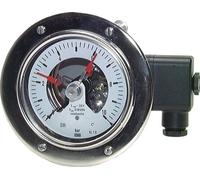 Manomètre à contact 1NC/2NO 0..100bar (1450psi) Acier inoxydable/laiton 100mm Classe 1 Connexion arrière