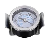 Manomètre à Double Échelle Noir 8mm en Acier Inoxydable pour Pression
