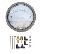Manomètre à pression différentielle pour la surveillance des filtres HVAC, manomètre de détection de pression à aiguille en aluminium avec double interface 1/8 NPT, résistant à la