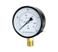 Manomètre à sec 100 mm 0-600 bar boîtier en acier noir for testeur hydraulique de carburant, d'air et d'eau(NPT1-2,0-4mpa)