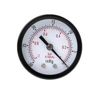 Manomètre à Sec Manomètre à Vide 193B, Filetage BSPT 1/4", Outil de Mesure de Pression Robuste, 0 à 30 po HG, 0 à 1 Bar, Cadran de 50 mm.