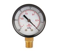 Manomètre à Vide adapté Universel, manomètre à Vide de 2" en compresseur d'air Eau Eau gaz 1/4" NPT Montage inférieur MF