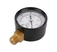 Manomètre à vide Manometre Pression Eau 2"Compresseur d'air Eau Gaz 1/4" NPT Montage inférieur MF Pour La Mesure De Gaz Air-eau-huile Jauge Double Pour Jauge