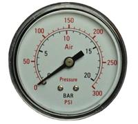 Manomètre - AEROTEC - 9414582 - Raccordement arrière - Filetage extérieur 1/4"" - 10 bar max
