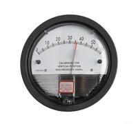 Manomètre analogique pour compteur de gaz d'air, baromètre à pointeur élevé avec design anti-vibration pour salle blanche et systèmes CVC (0-60 pa)