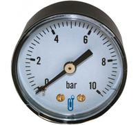Manomètre axial à boîtier sec en ABS - diamètre 40 mm - filetage 5x10 16 bar DISTRILABO