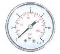 Manomètre axial pour pompe mesure pression eau filetage 8x13mm 12 bars CAP VERT