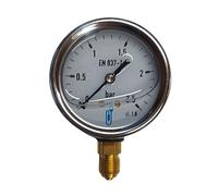 Manomètre bain d'huile boitier inox rv Laiton DN63 2,5b 8x13