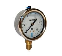 Manomètre boîtier inox glycérine radial 6 bars Ø 63