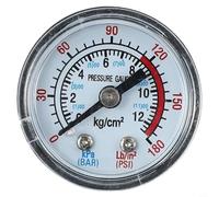 Manomètre compresseur 0 à 180 PSI 0 à 12 bar évalué avec raccord NPT 1/8" pour systèmes de fluide et d'air