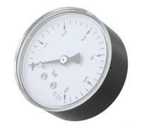 Manomètre d'air axial 6,35 mm, plage de 0 à 6 bars, compteur de pression d'eau et d'air comprimé, connecteur NPT en laiton, construction en acier inoxydable, utilisation industrielle et résidentielle